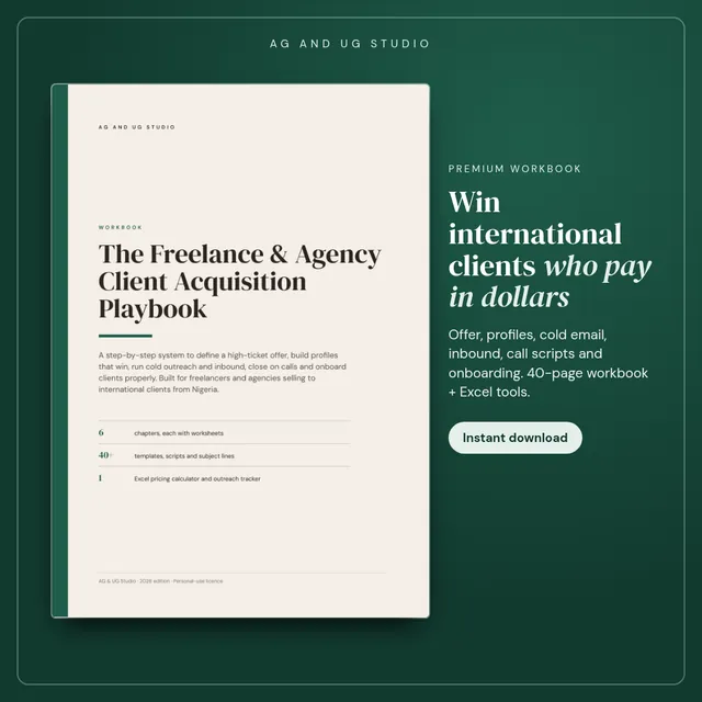 The Freelance & Agency Client Acquisition Playbook cover